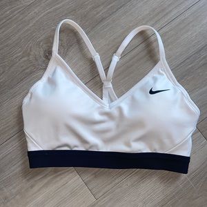 Nike Indy Sports Bra - White with Adjustable Straps and Pads Included